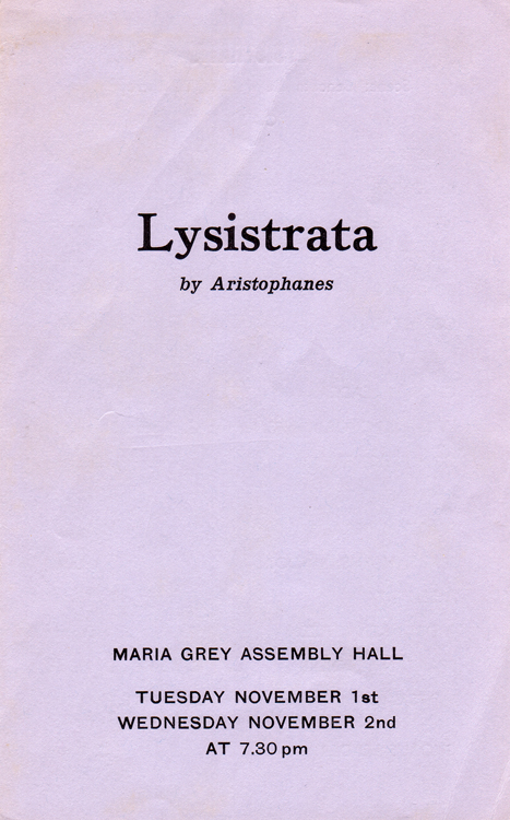 Lysistrata Cover